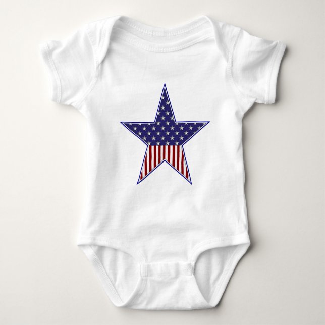 KRW Patriotic Star Flag Infant Shirt   (Front)