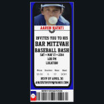 KRW Photo Baseball Bar Mitzvah Ticket Invitation<br><div class="desc">KRW Photo Baseball Bar Mitzvah Ticket Invitation</div>