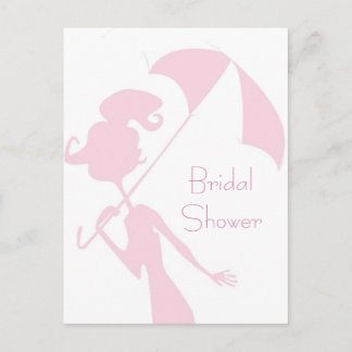 KRW Pink Bridal Shower Custom Invitation Postcard