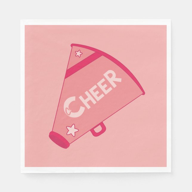 KRW Pink Cheerleader Party Paper Napkins (Front)