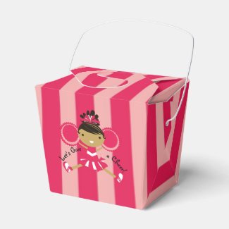 KRW Pink Cheerleader Party Take Out Favor Box