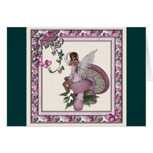 KRW Pink Heart Fairy Cards (Front Horizontal)