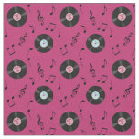 KRW Pink Retro Records Music Fabric