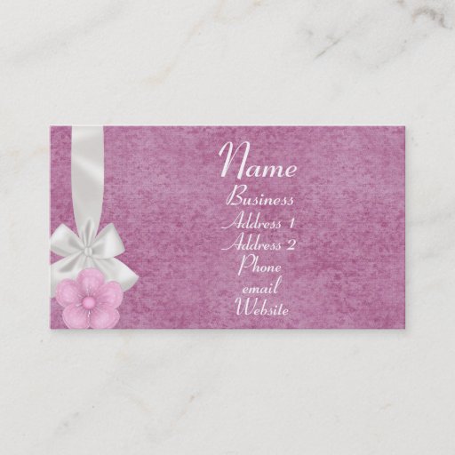 Customizable KRW Pink Ribbon and Polka Dots Business Card Templates