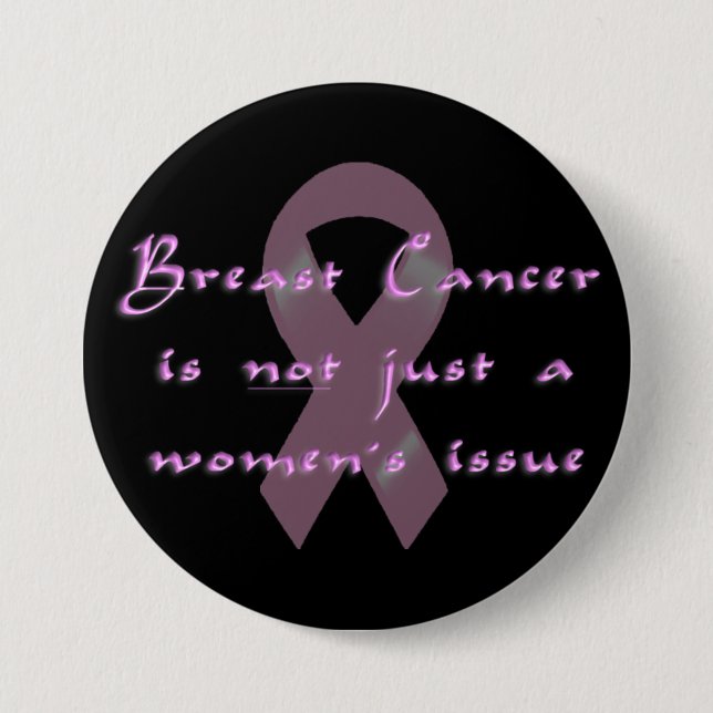KRW Pink Ribbon Men Button (Front)