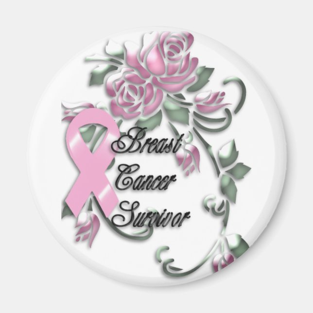 KRW Pink Ribbon survivor Magnet (Front)