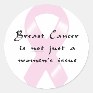 KRW Pink Ribbon Walk Men Classic Round Sticker