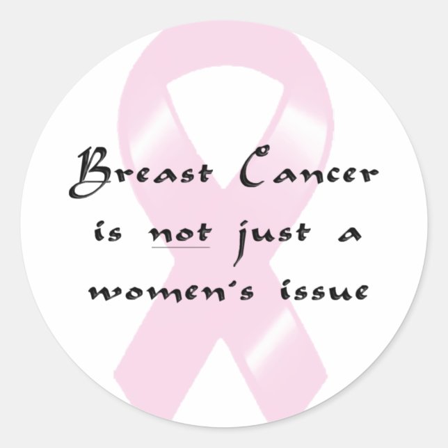 KRW Pink Ribbon Walk Men Classic Round Sticker (Front)