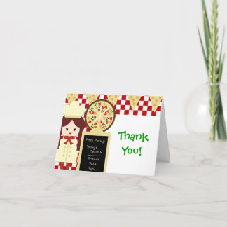 KRW Pizza Party Thank You Girl Card