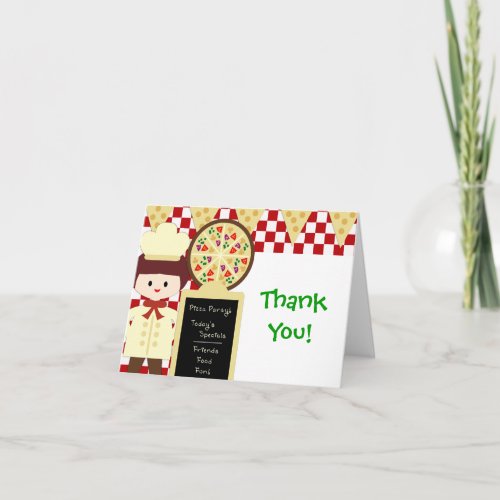 KRW Pizza Party You Thank Boy Thank You Card