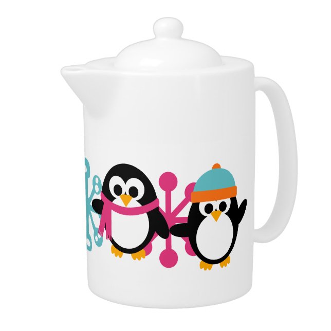 KRW Playful Penguins Medium Tea Pot (Right)