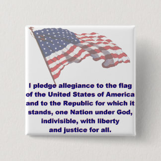 KRW Pledge of Allegiance Pinback Button