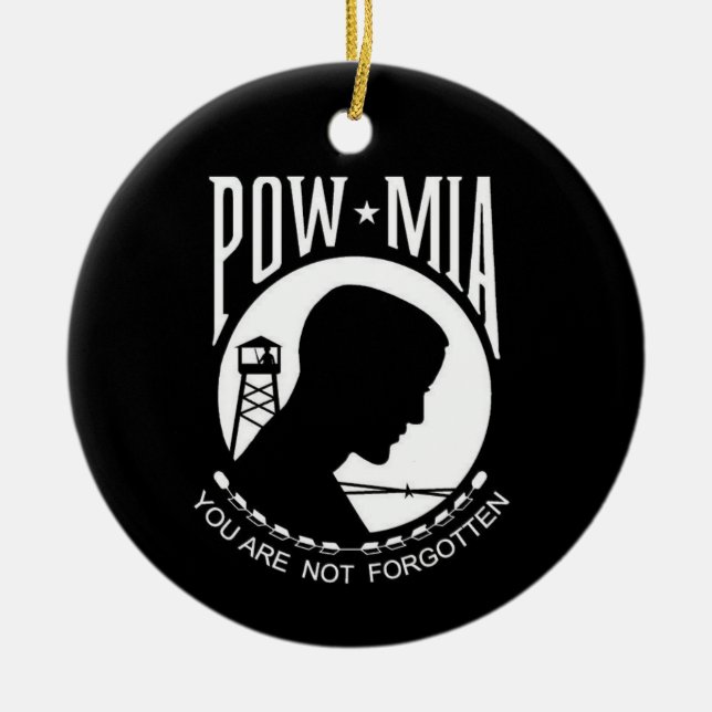 KRW POW/MIA Double Sided Ornament (Front)