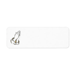 KRW Praying Hands Blank Return Address Labels