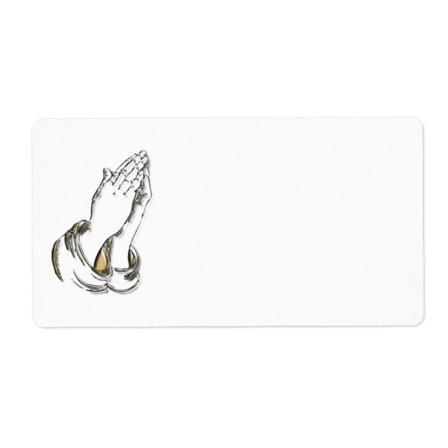 KRW Praying Hands Blank Shipping Labels (Front)