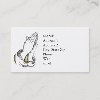 KRW Praying Hands Custom Business Card