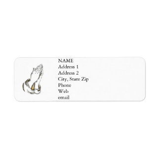 KRW Praying Hands Custom Return Address Labels