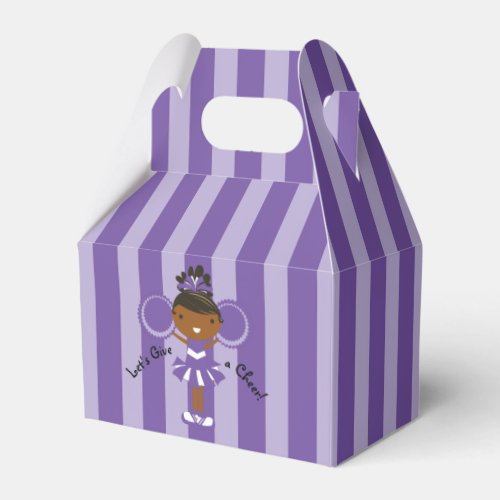 KRW Purple Cheerleader Party Gable Favor Box