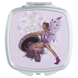 KRW Purple Faery with Mushrooms Fantasy Mirror