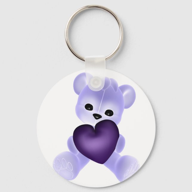 KRW Purple Teddy Keychain (Front)