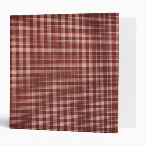 KRW Red Country Check Binder