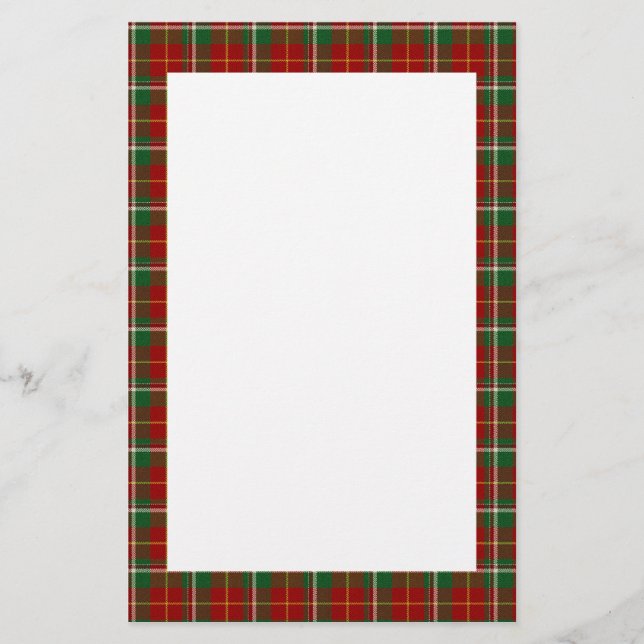 KRW Red Plaid Holiday Stationery (Front)