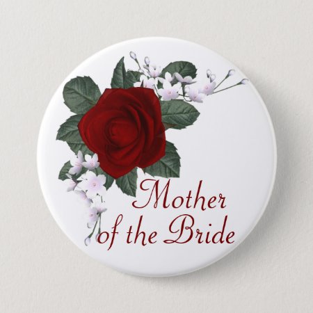 Krw Red Rose Mother Of The Bride Wedding Pin