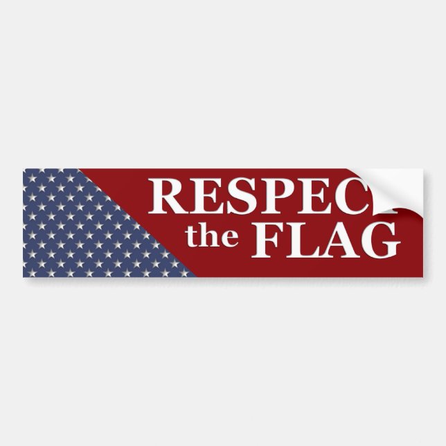 KRW Respect the Flag USA Pride Bumper Sticker (Front)