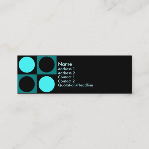 KRW Retro Aqua Squares and Circles Business Card Template