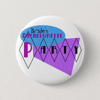KRW Retro Bachelorette Party Custom Purple Pin