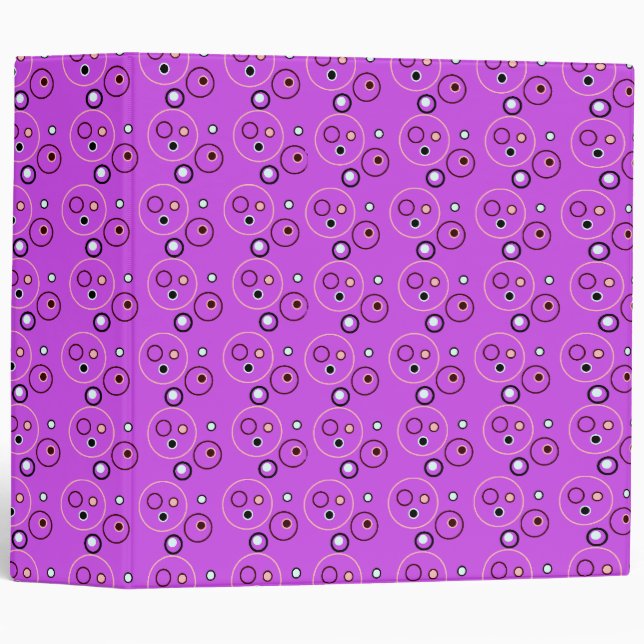 KRW Retro Purple Circles Binder (Front/Spine)