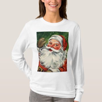 Krw Retro Santa Hoodie T-shirt by KRWHolidays at Zazzle