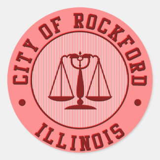 KRW Rockford Peach Baseball Team Classic Round Sticker