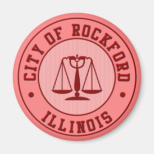 KRW Rockford Peach Baseball Team Magnet (Front)