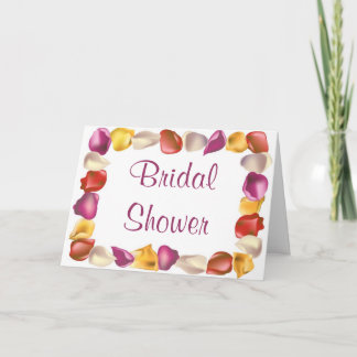 KRW Rose Petals Custom Bridal Shower Invitation