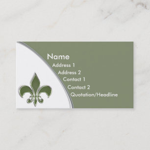 KRW Sage Fleur De Lis Two Tone Business Card