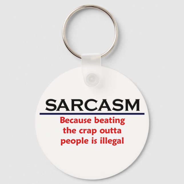 KRW Sarcasm Funny Joke Keychain (Front)