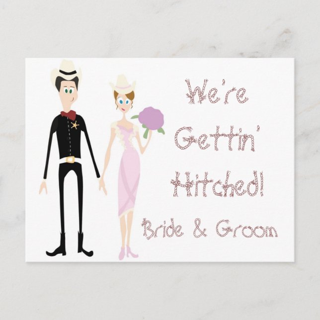KRW Save the Date Western Wedding Card (Front)