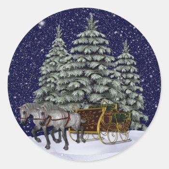 Krw Sleigh Ride Holiday Stickers - Seals by KRWHolidays at Zazzle