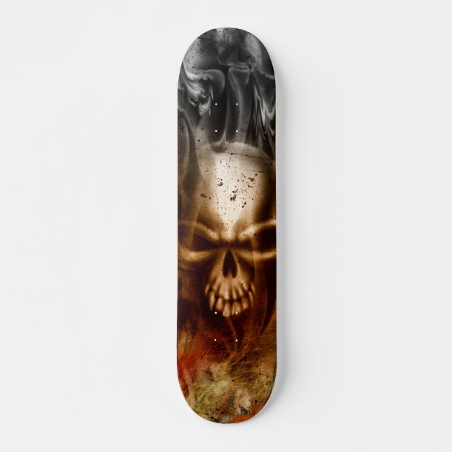 KRW Smoldering Skull Skateboard Deck (Front)