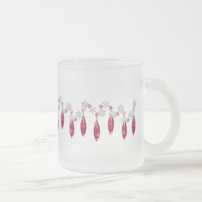 KRW Snowdrops - Red - Frosted Mug (Right)