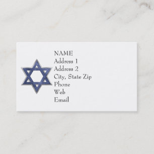 KRW Star of David Custom Business Card