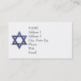 KRW Star of David Custom Business Card