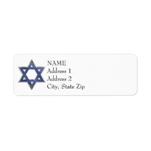 KRW Star of David Custom Return Address Label