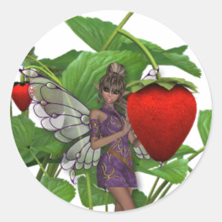 KRW Strawberry Faer Classic Round Sticker