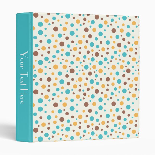 KRW Summer Breeze Dots Custom Text Album Binder* Binder (Front/Spine)