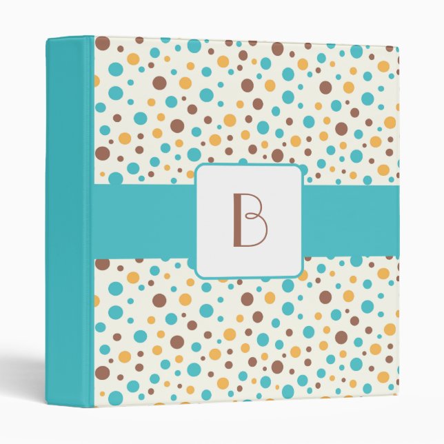 KRW Summer Breeze Dots Monogram Album Binder* Binder (Front/Spine)
