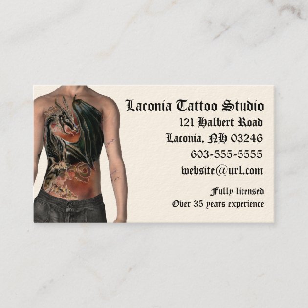 Tattoo Studio Tattooist Artist Personalised Appointment Cards - The Card Zoo