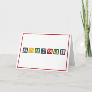 KRW Thank You - Baby Blocks Card