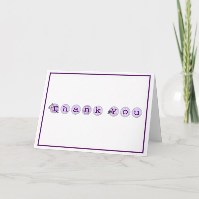 KRW Thank You - Pansies Card (Front)